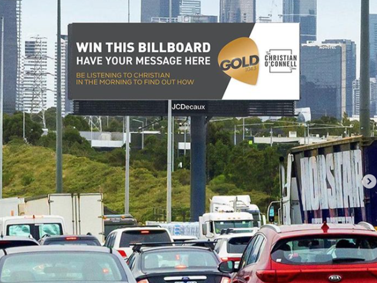 Christian O’Connell's WIN A BILLBOARD goes live in Melbourne