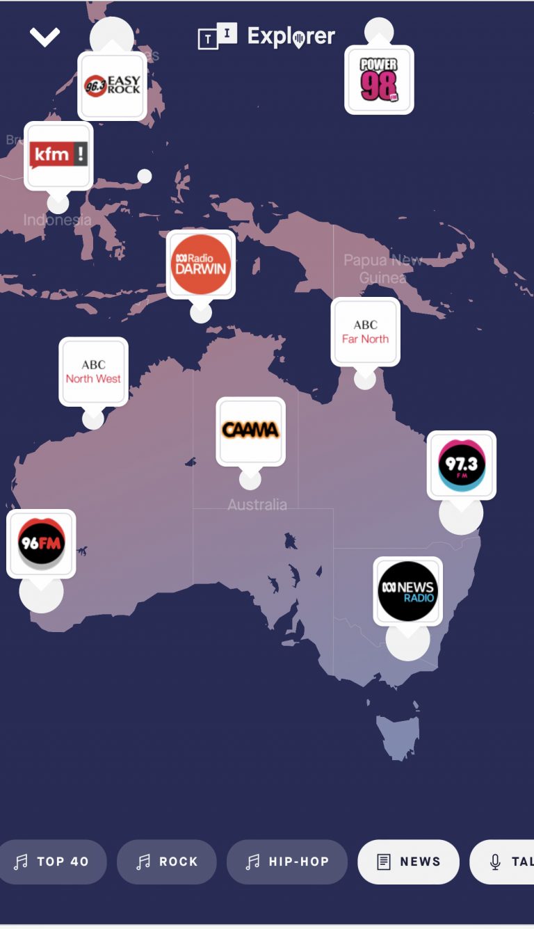 TuneIn Explorer, an interactive world radio map, is now available
